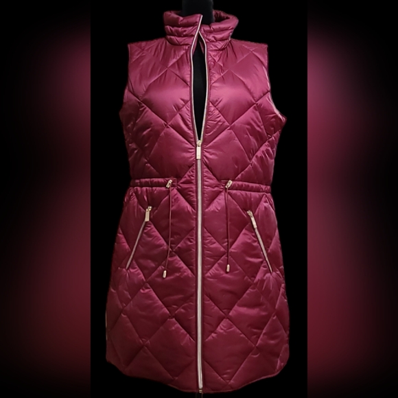 NWT Liz Claiborne size S burgundy vest - Picture 1 of 12